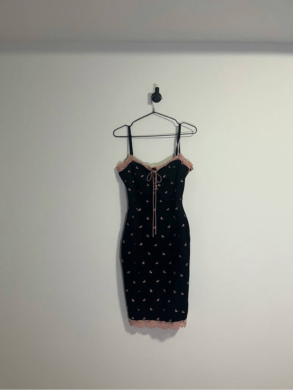 betsey johnson lace floral midi dress